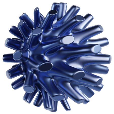 Metallic Abstract Sphere  3D Icon