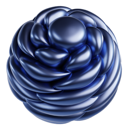 Metallic Abstract Sphere  3D Icon