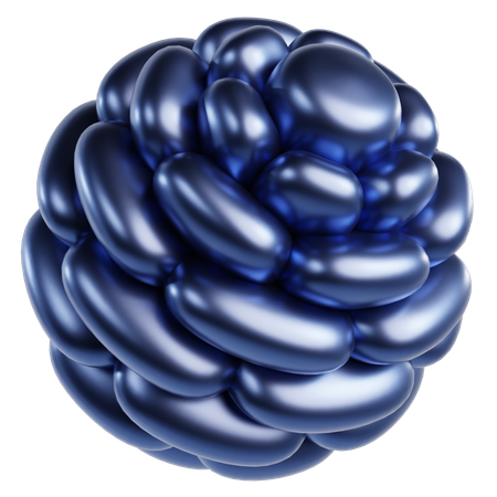 Metallic Abstract Sphere  3D Icon