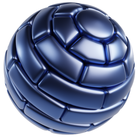 Metallic Abstract Sphere  3D Icon