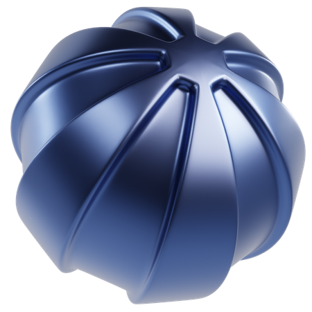 Metallic Abstract Sphere  3D Icon