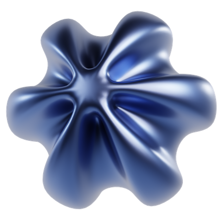 Metallic Abstract Sphere  3D Icon
