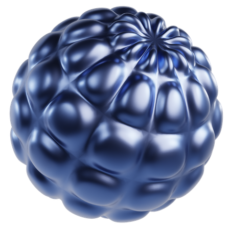 Metallic Abstract Sphere  3D Icon