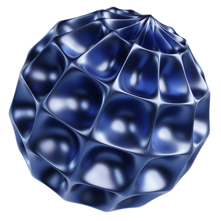 Metallic Abstract Sphere  3D Icon