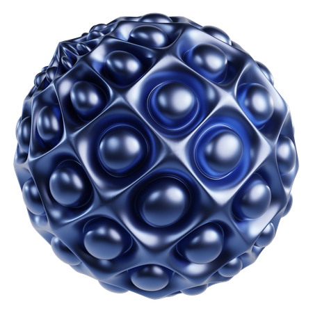 Metallic Abstract Sphere  3D Icon