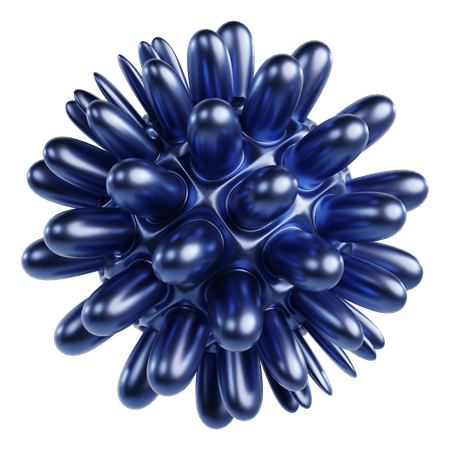 Metallic Abstract Sphere  3D Icon