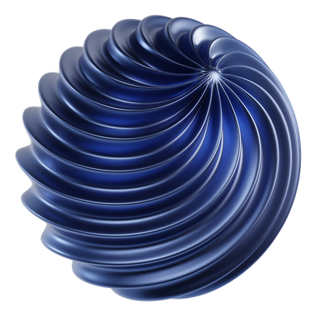 Metallic Abstract Sphere  3D Icon