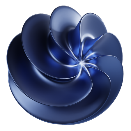 Metallic Abstract Sphere  3D Icon