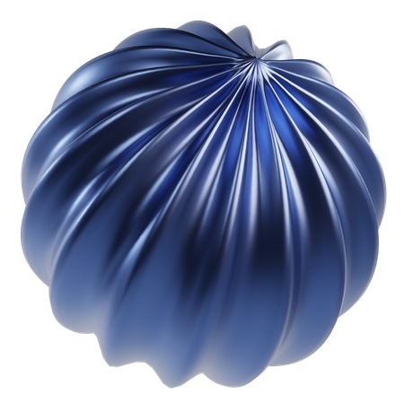 Metallic Abstract Sphere  3D Icon