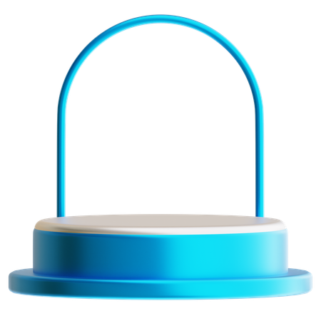 Metallic-Blau-Display  3D Icon