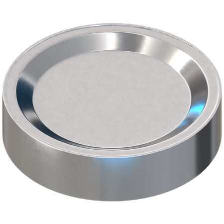 Metallic Button  3D Icon