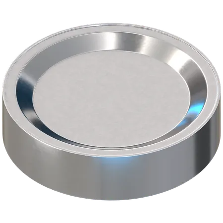 Metallic Button  3D Icon