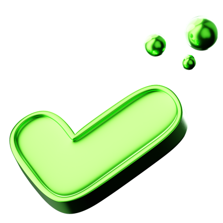 Metallic Check Mark  3D Icon