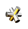 Metallic cube Abstract Shape