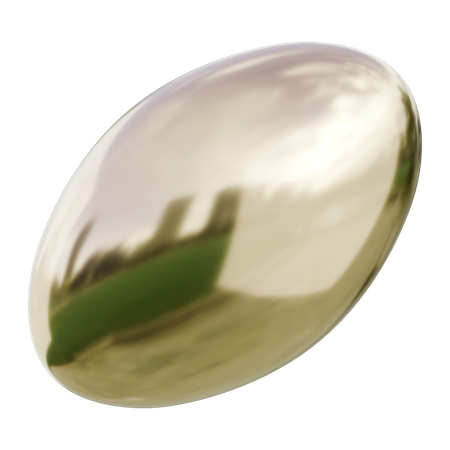 Metallische Ei Reflexion abstrakte Form  3D Icon