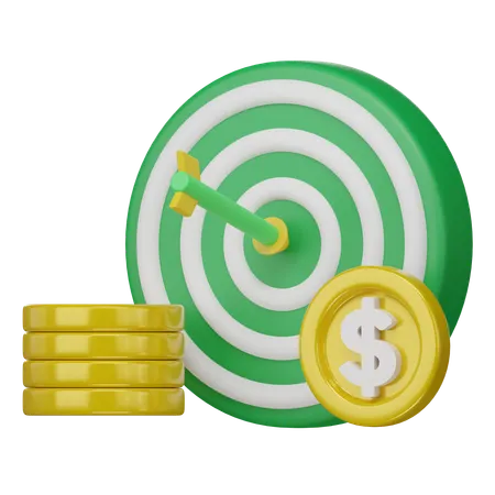 Objetivos financeiros  3D Icon