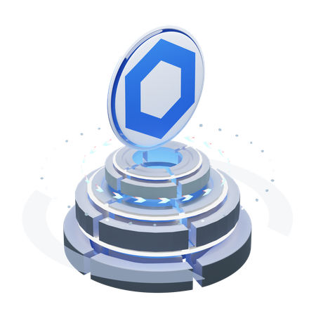Metaverse Chainlink (LINK)  3D Icon