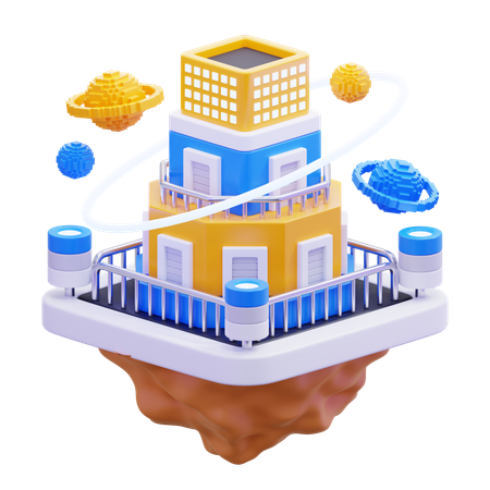 Metaverse city  3D Icon