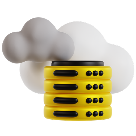 Metaverse Cloud Database  3D Icon