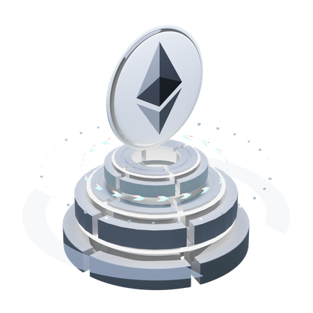 Metaverse Ethereum (ETH)  3D Illustration