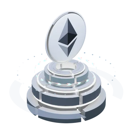 Metaverse Ethereum (ETH)  3D Illustration