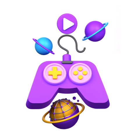 메타버스 게임  3D Icon