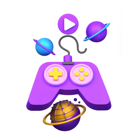 메타버스 게임  3D Icon