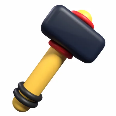 Metaverse Hammer  3D Icon