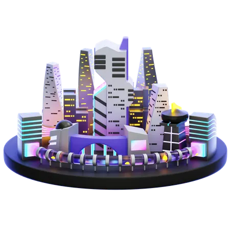 Metaverse Land  3D Icon