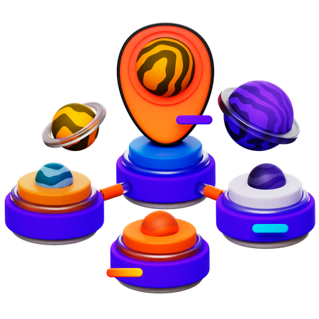 Metaverse Location  3D Icon