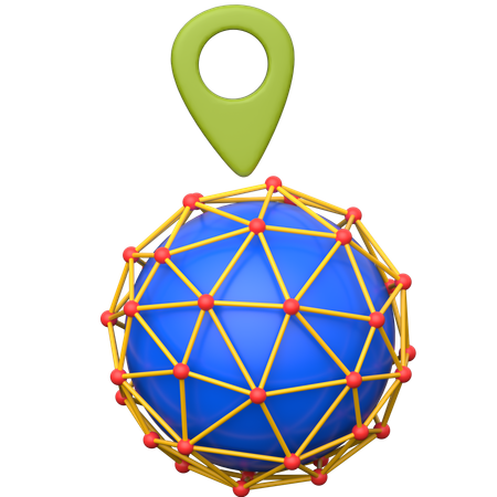 Metaverse Location  3D Icon