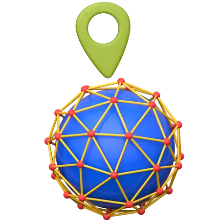 Metaverse Location  3D Icon