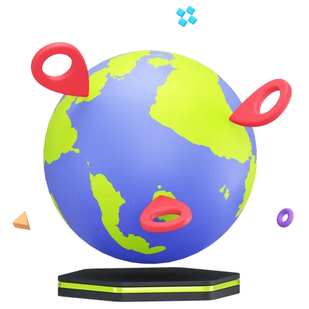 Metaverse Location  3D Icon