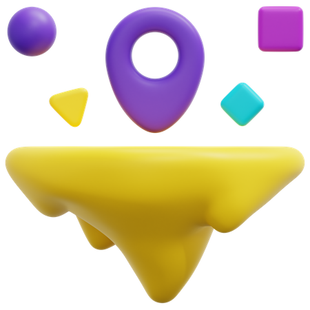 Metaverse Location  3D Icon