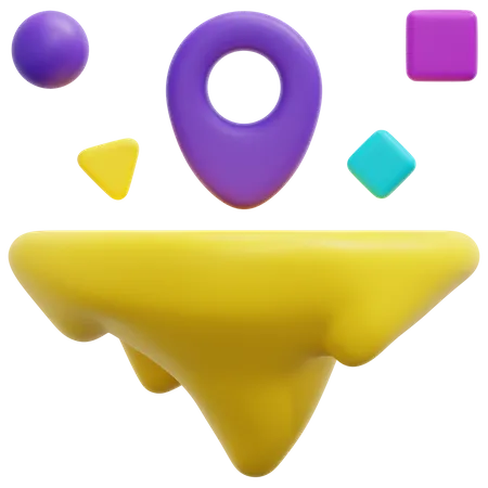 Metaverse Location  3D Icon