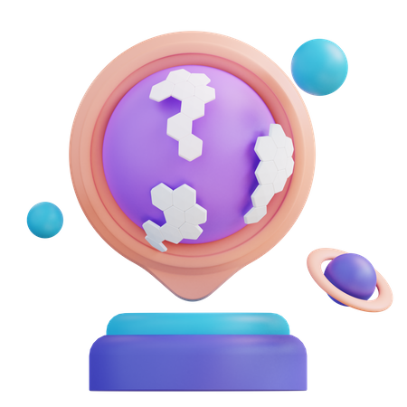 Metaverse Location  3D Icon