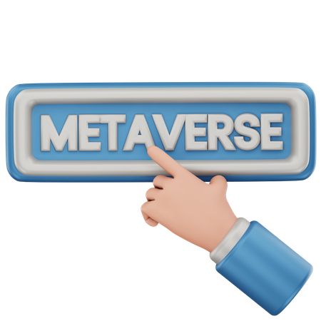 Metaverse-Schaltfläche  3D Icon