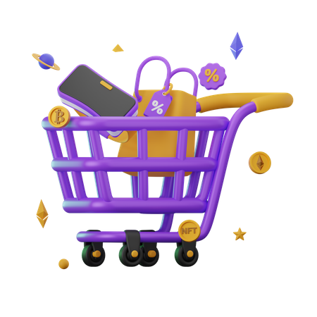 Metaverse Trolly  3D Icon