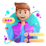 metaverse user profile emoji 3d