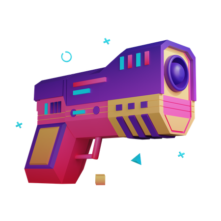 Metaverse-Waffe  3D Illustration