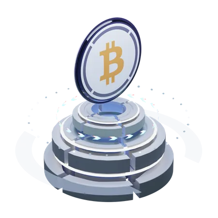 Metaverse Wrapped Bitcoin (WBTC) 3D Illustration