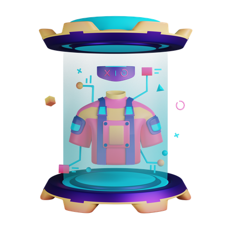Ropa tecnológica metaverso  3D Icon