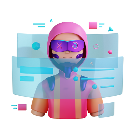 Ropa tecnológica metaverso  3D Icon