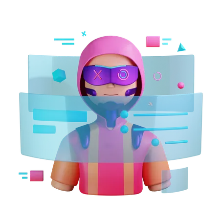 Ropa tecnológica metaverso  3D Icon
