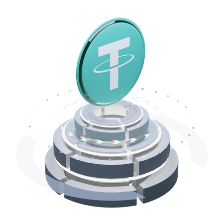 Tether metaverso (USDT)  3D Icon