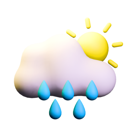 Météo des jours de pluie 2  3D Icon