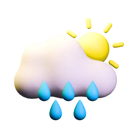 Météo des jours de pluie 2  3D Icon