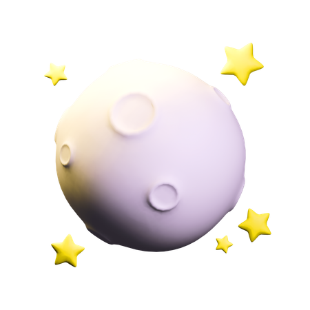 Météo de nuit de pleine lune  3D Icon