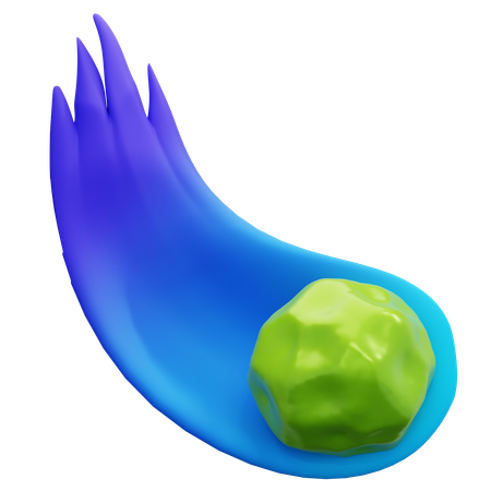Meteor With Tail  3D Icon