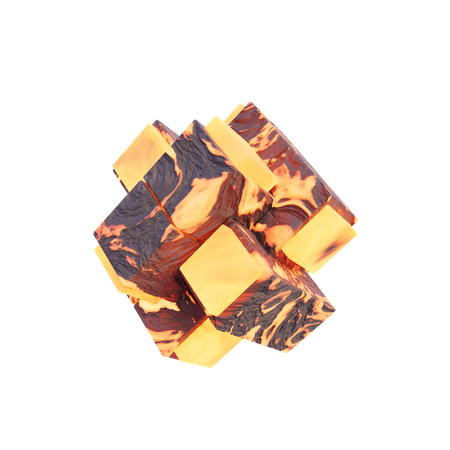 Meteorite Lava Rock Abstract Shape  3D Icon